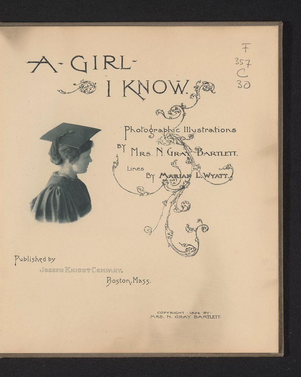 A girl I know (1894) by Mary Bartlett, Marian L Wyatt and Joseph Knight Company