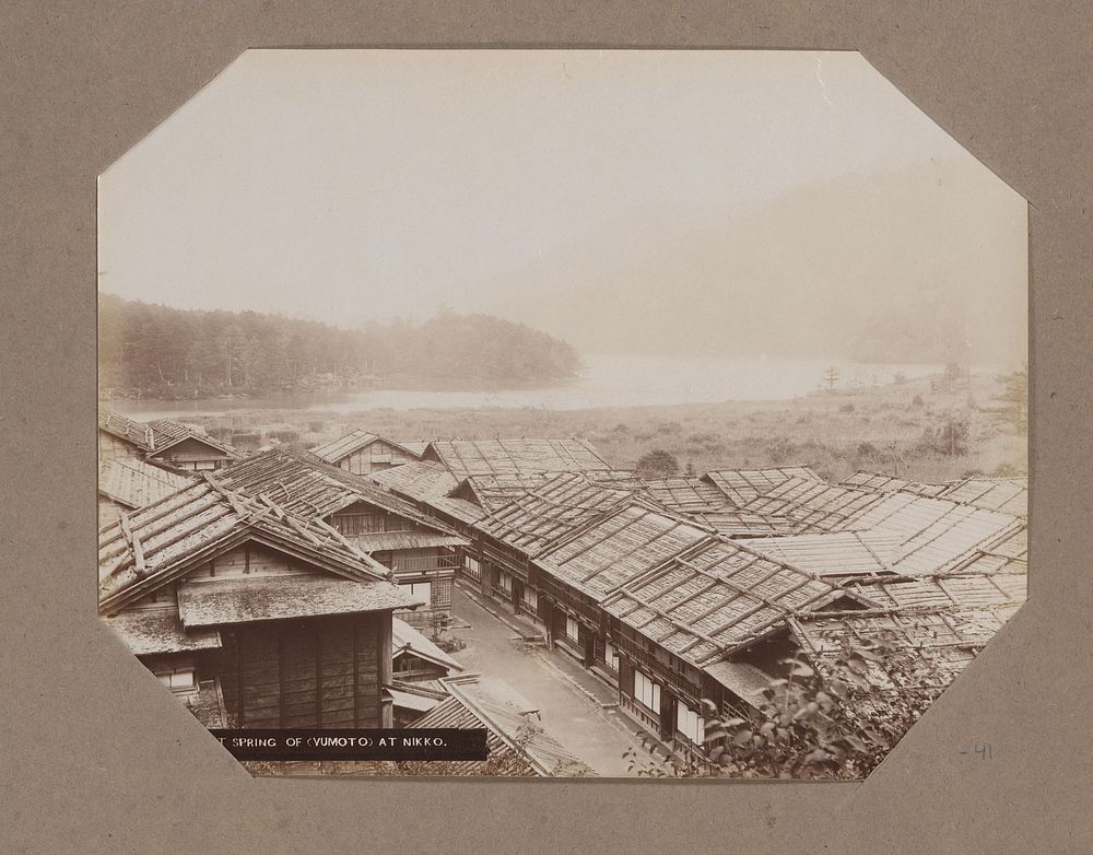 Gezicht op de hete bron van Yumoto bij Nikko, Japan (c. 1890 - in or before 1903) by anonymous