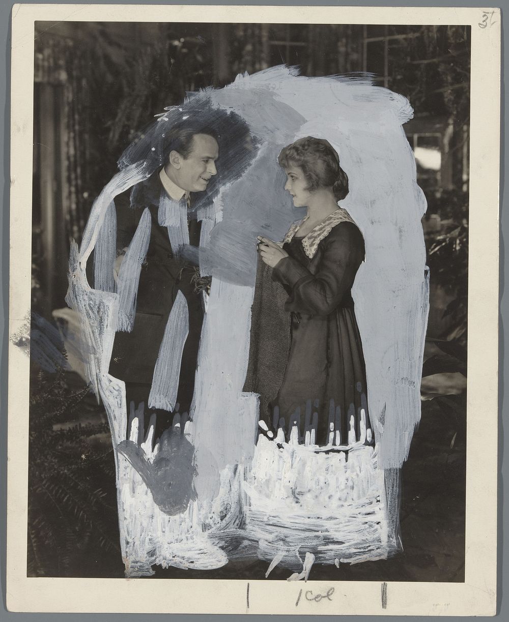 Acteur Douglas Fairbanks en actrice Wanda Hawley, spelend in de film Mr. Fix-It (1918) by anonymous