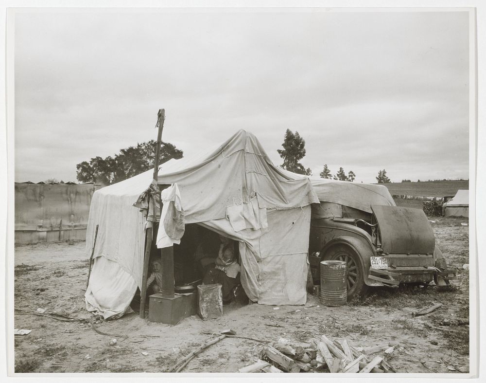 Cotton Pickers’ Camp, Nipomo California (1936) by Dorothea Lange