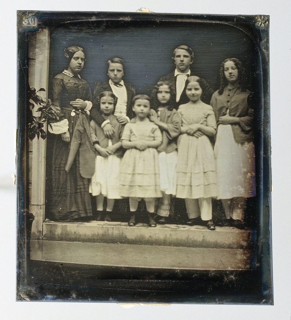 Groepsportret van leden van de familie Asser en bekenden (1850) by Eduard Isaac Asser