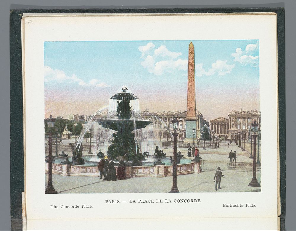 Gezicht op de Place de la Concorde in Parijs (c. 1900 - c. 1930) by anonymous