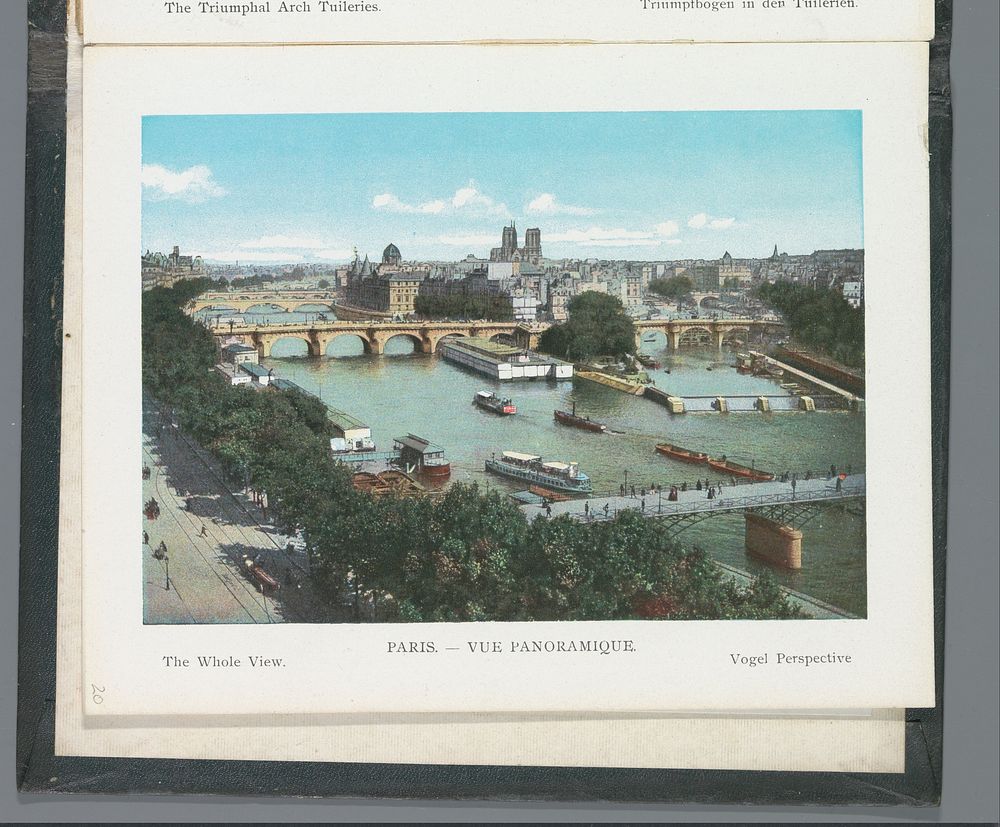 Gezicht op het Île de la Cité in Parijs (c. 1900 - c. 1930) by anonymous