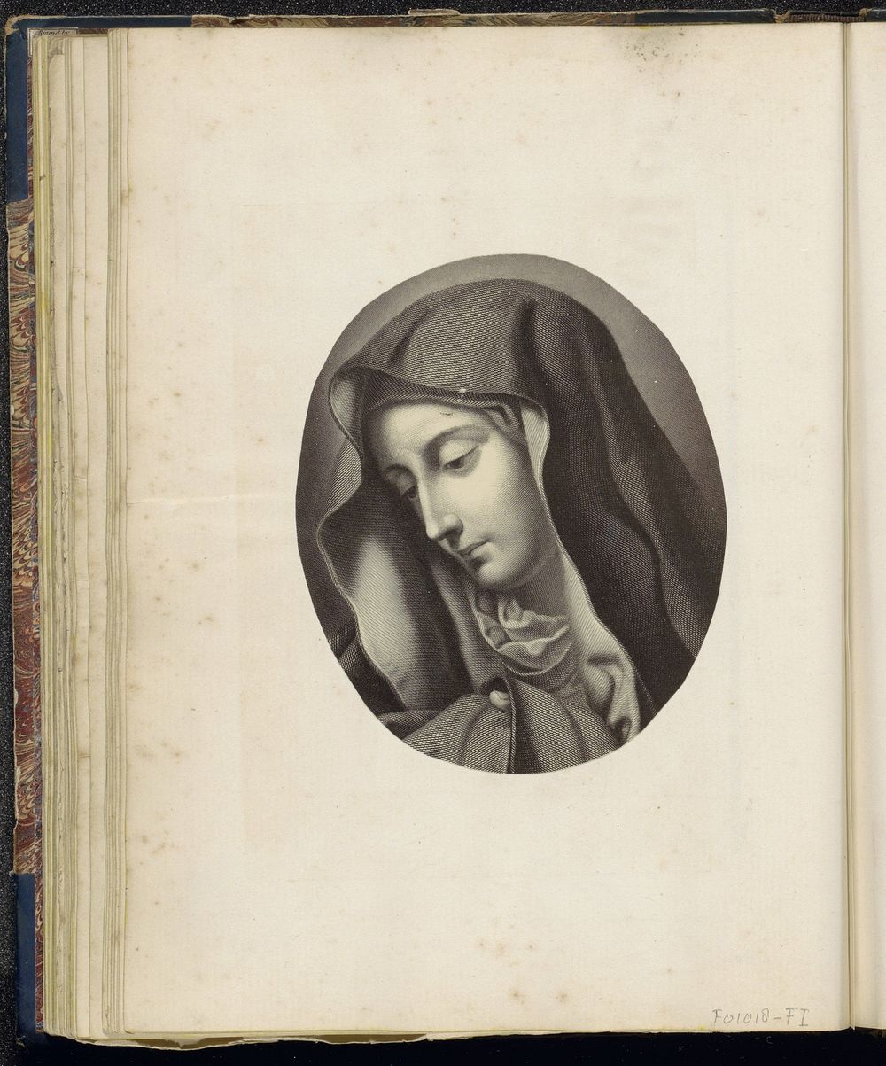 Fotoreproductie van een prent voorstellend Maria Moeder van Smarten (c. 1860 - c. 1870) by anonymous and anonymous