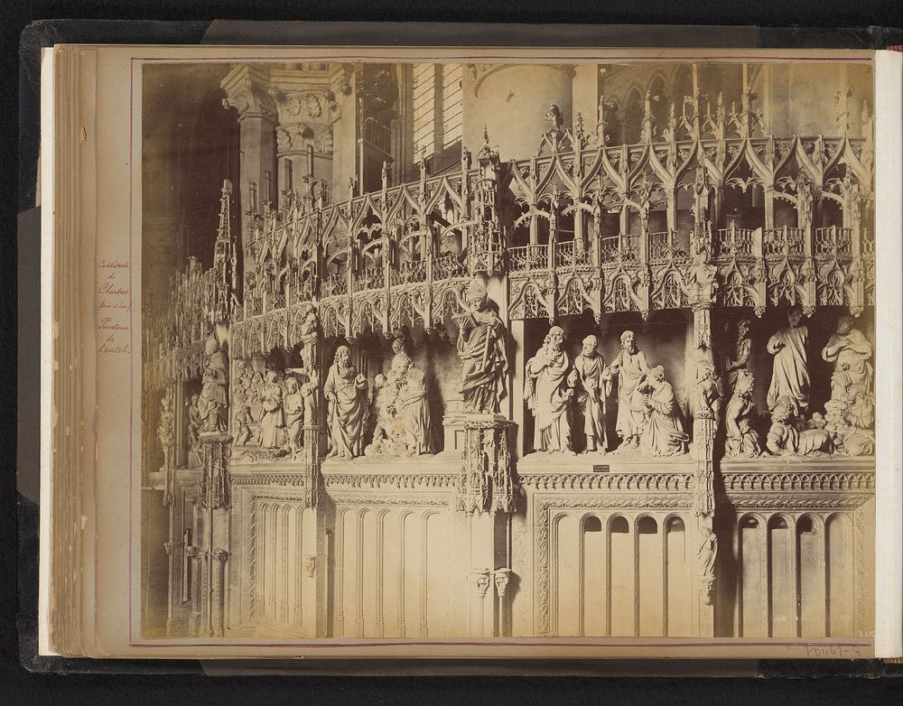 Doksaal van de Kathedraal van Chartres (1880 - 1910) by Adolphe Giraudon