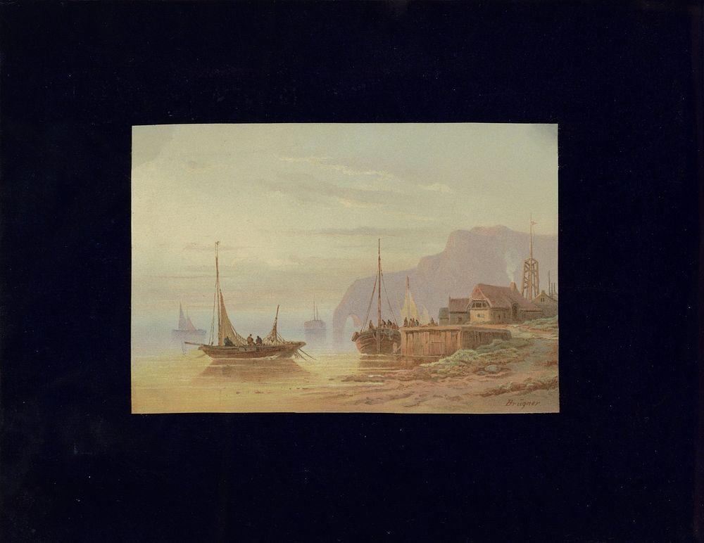 Zeegezicht naar schilderij van C. Brügner (1850 - 1876) by anonymous and Cölestin Brügner