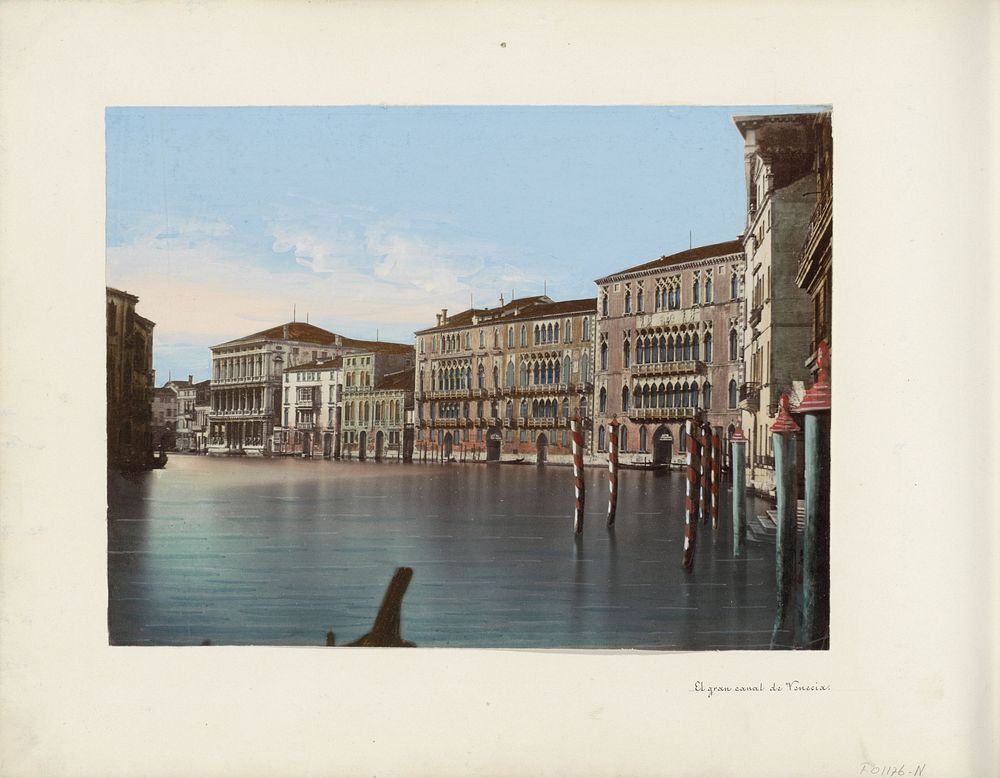 Bocht in het Canal Grande in Venetië (1850 - 1876) by anonymous