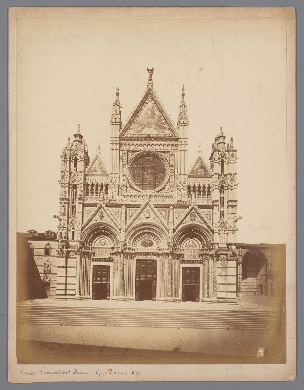 Façade van de kathedraal van Siena, Italië (1862 - 1873) by Paolo Lombardi