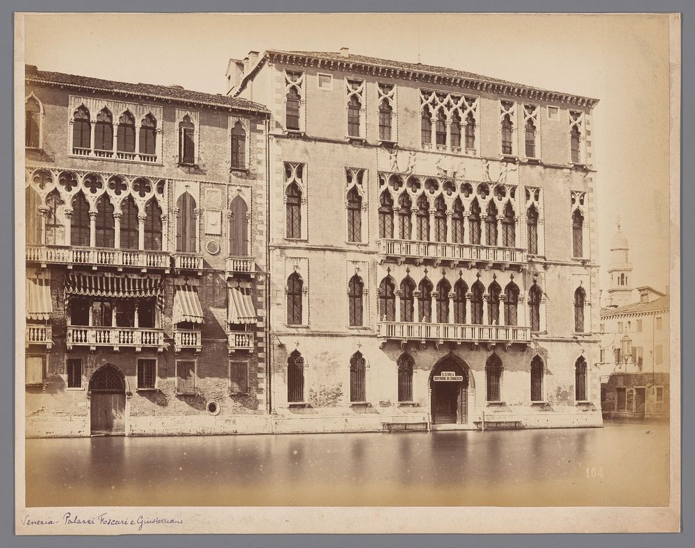 Palazzo Foscari aan het Canal Grande te Venetië (1851 - 1900) by anonymous