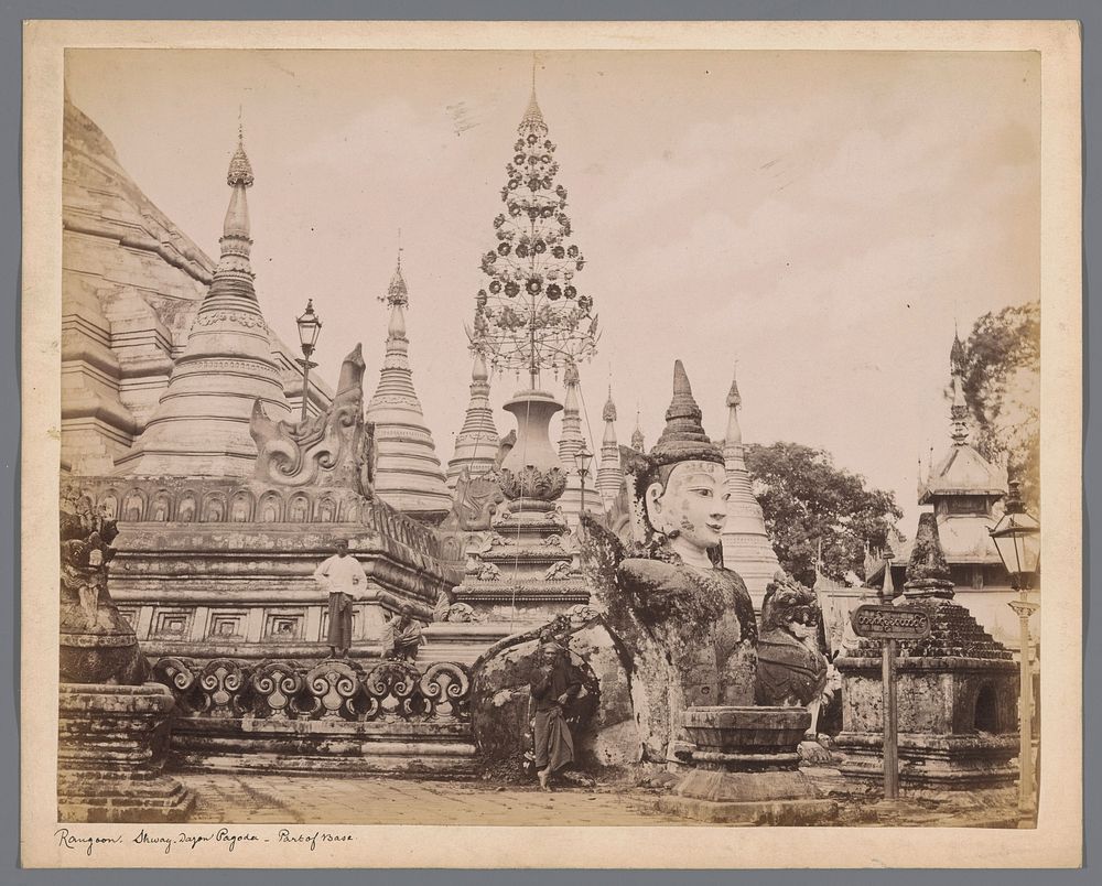 Images at the foot of the Shwedagon Pagoda, Yangon, Myanmar (1865 - 1911) by J Jackson and Philip Klier