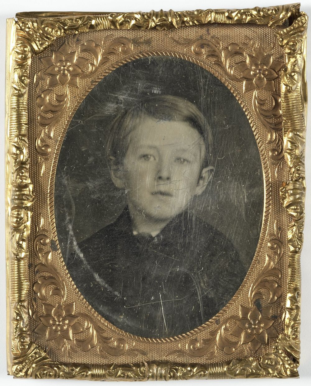 Portret van een onbekende jongen (1840 - 1860) by anonymous