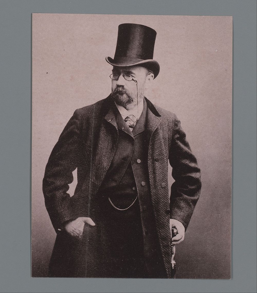 Portret van de schrijver Emil Zola (c. 1875 - c. 1900) by anonymous and anonymous