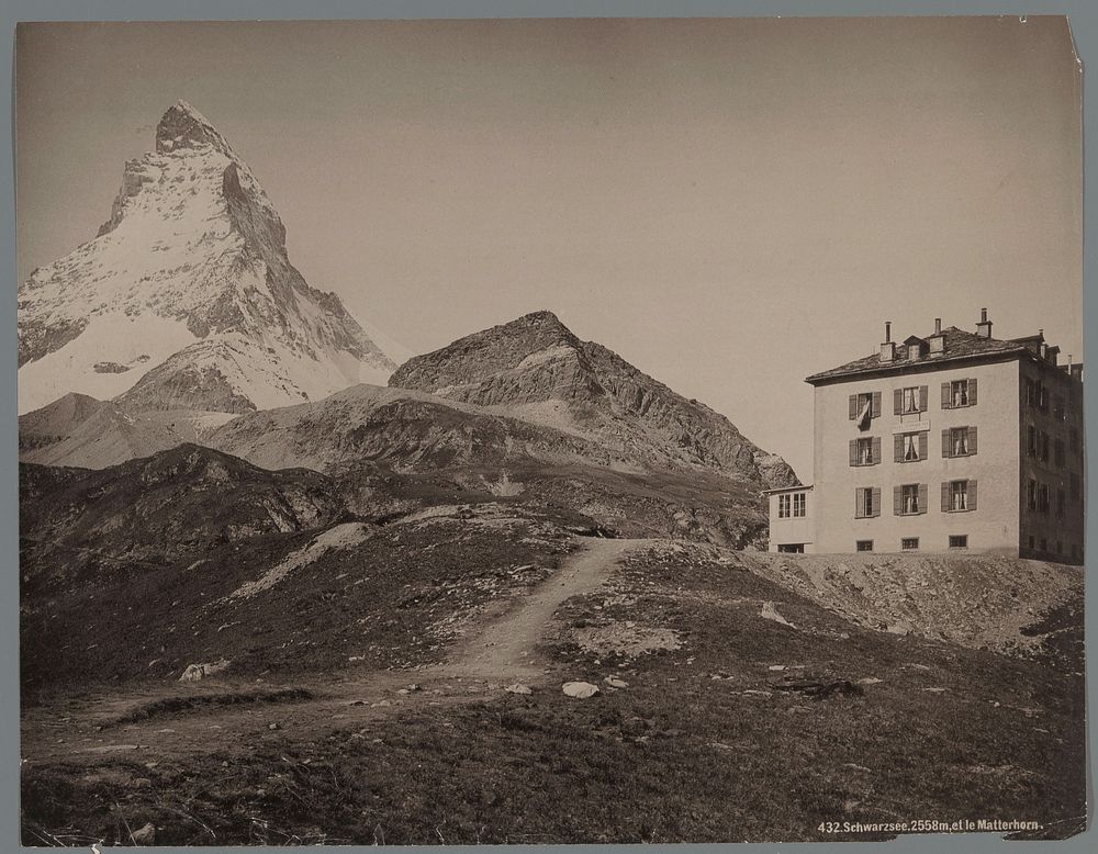 Hotel Schwarzsee in Zermatt aan de voet van de Matterhorn (1870 - 1930) by anonymous, Schröder and Co and Schröder and Co