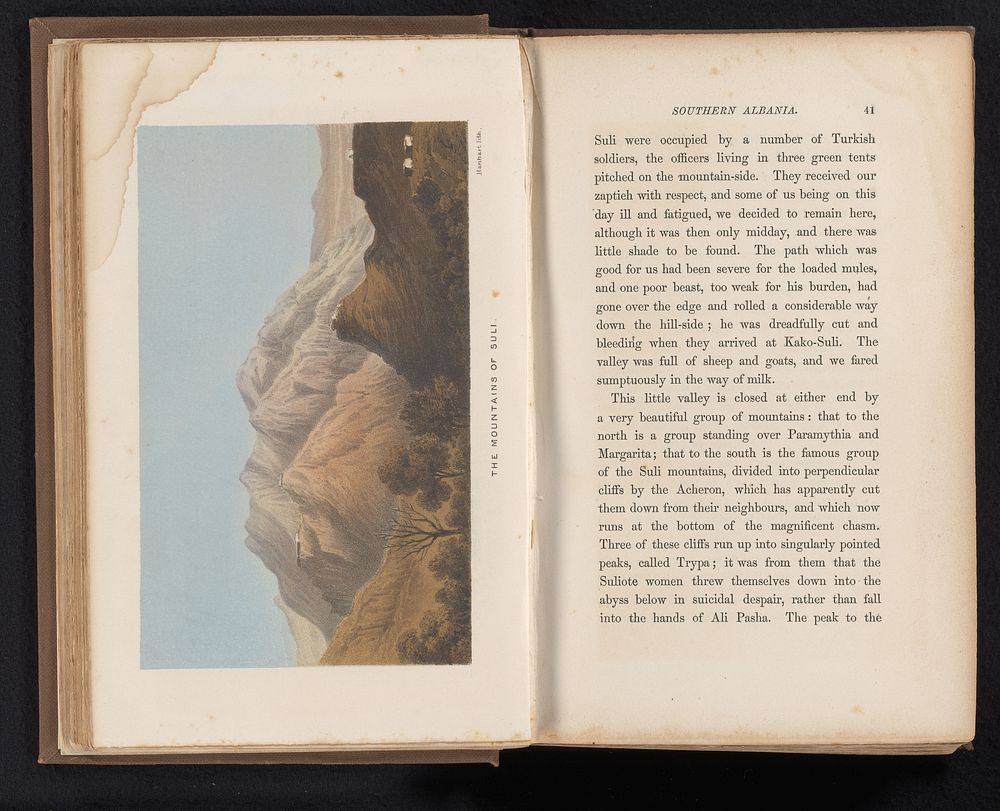 Gezicht op de bergen van Souli (c. 1859 - in or before 1864) by anonymous and Michael Hanhart