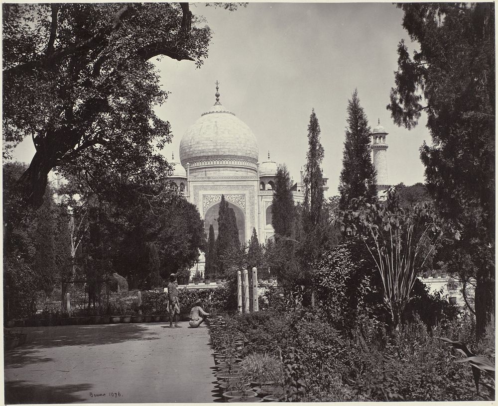 View of the Taj Mahal and the surrounding garden at Agra, Uttar Pradesh, India (1864 - 1866) by Samuel Bourne