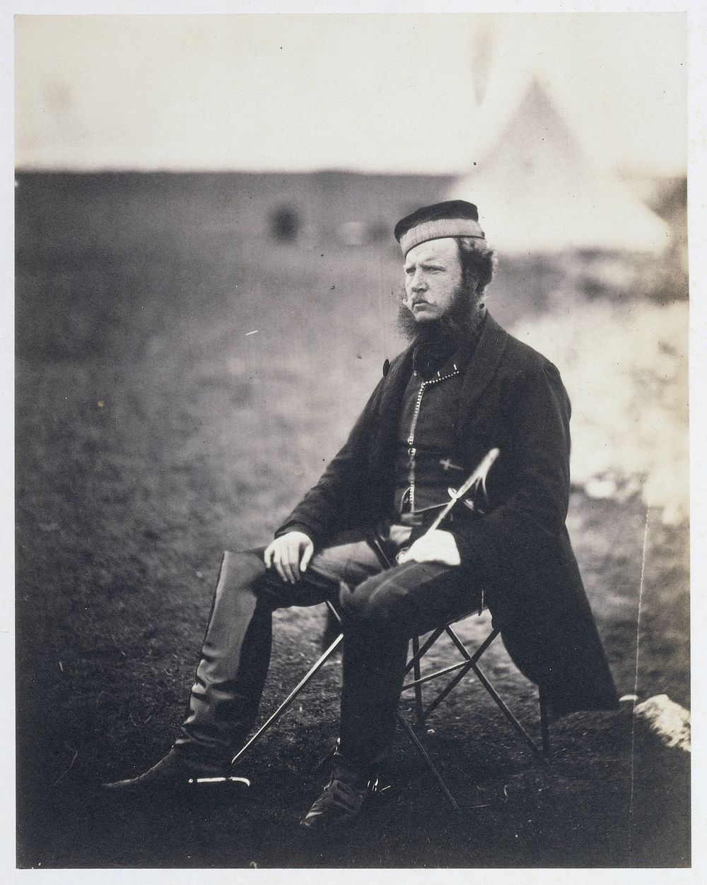 Portret van luitenant-kolonel John Miller Adye van de Royal artillery en Assistant Adjudant General van het Britse 'Ordnance…