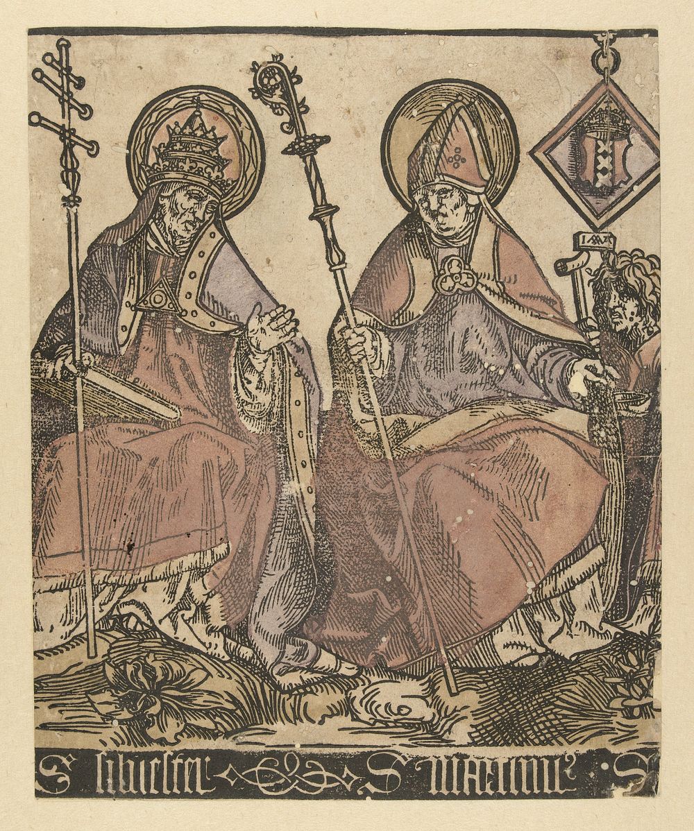 De heiligen Silvester en Martinus (1509 - 1513) by Jacob Cornelisz van Oostsanen