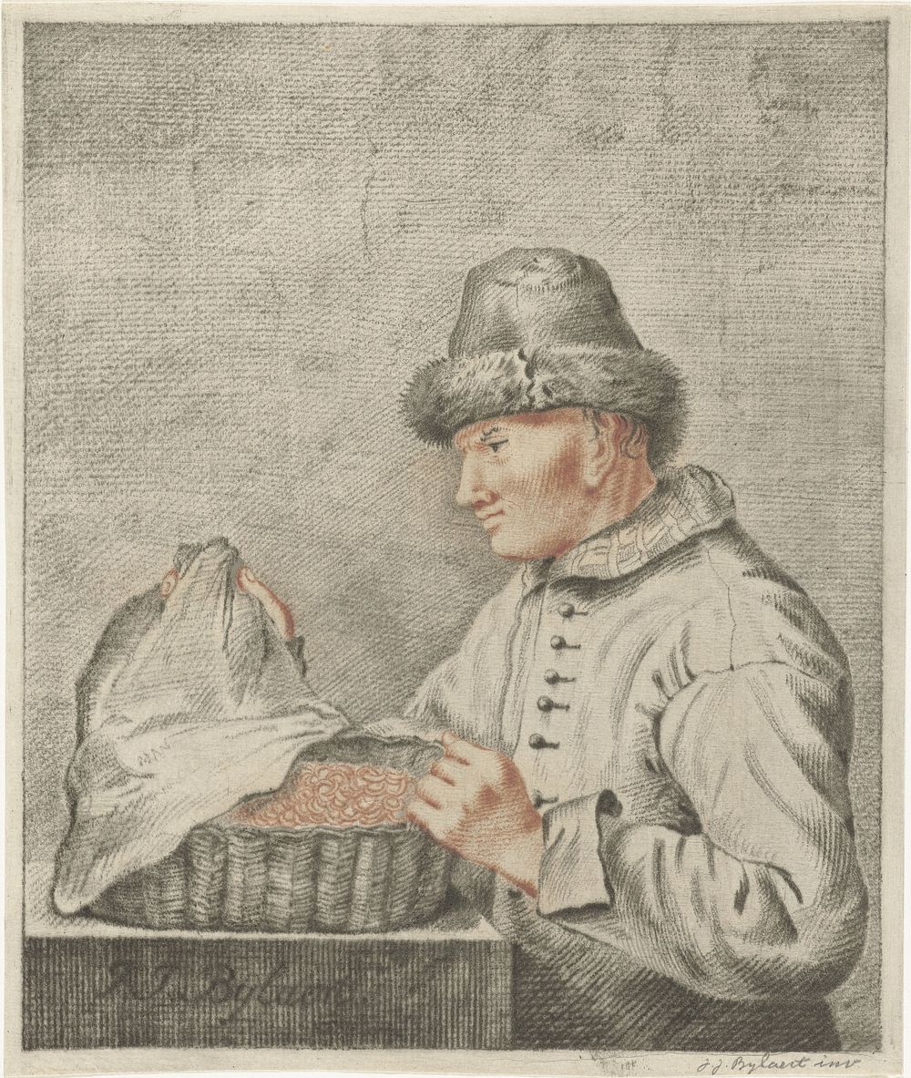 Garnalen verkoper (1770) by Joannis Jacobus Bijlaert and Joannis Jacobus Bijlaert