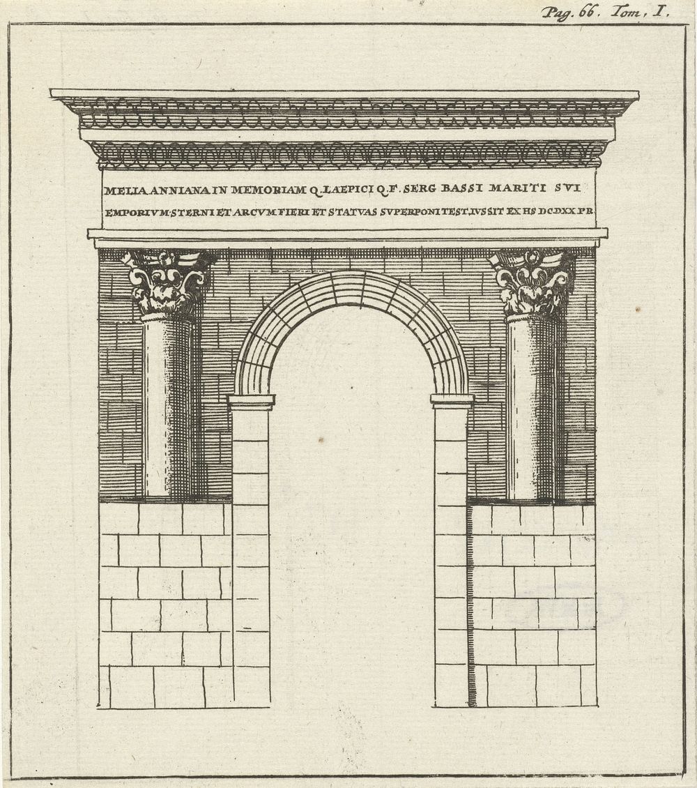 Romeinse poort bij Zara (1679) by Jan Luyken and Hendrick en Dirk Boom