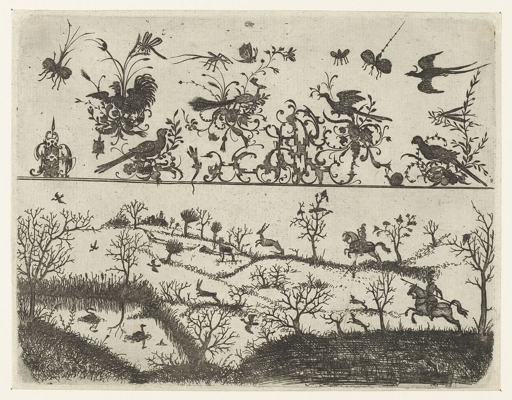 Zwartornament bestaande uit twee vlakken (1609) by Esaias van Hulsen, Esaias van Hulsen and Esaias van Hulsen