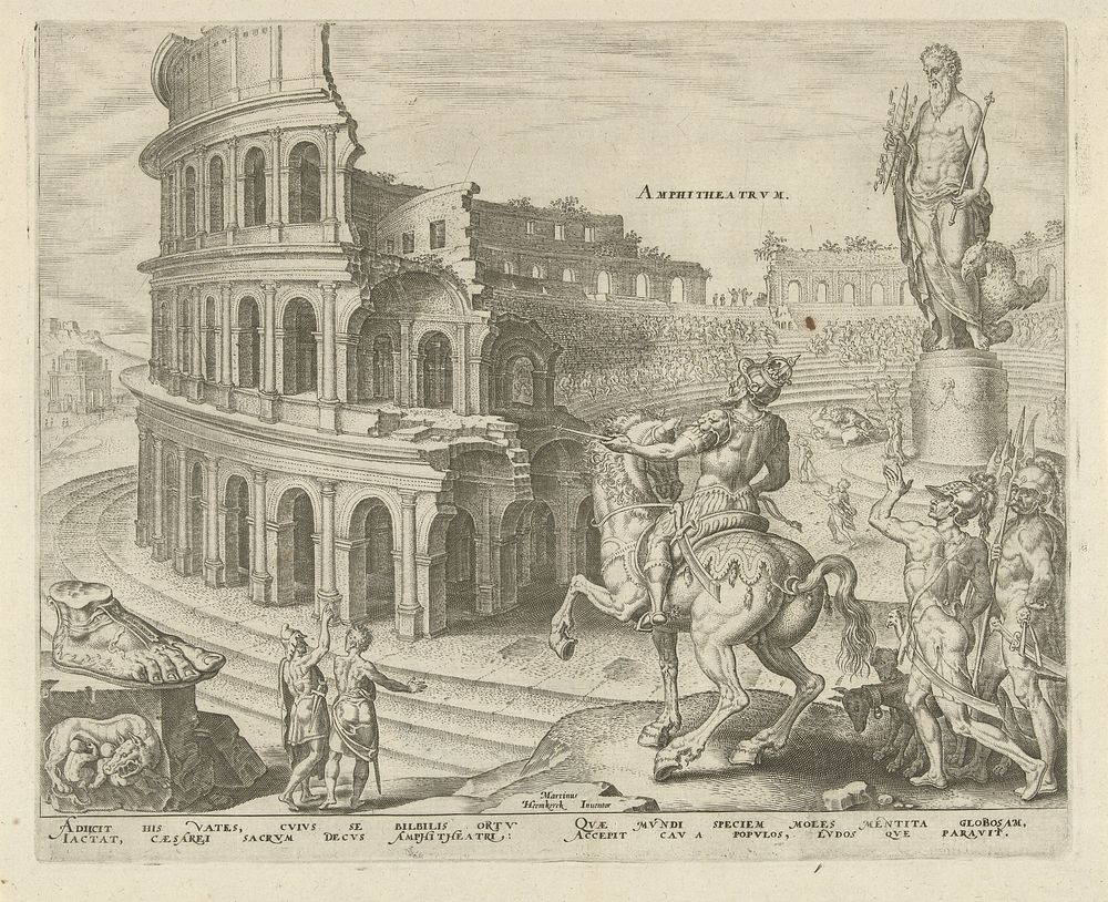 Colosseum in Rome (1572) by Philips Galle, Maarten van Heemskerck, Hadrianus Junius and Philips Galle