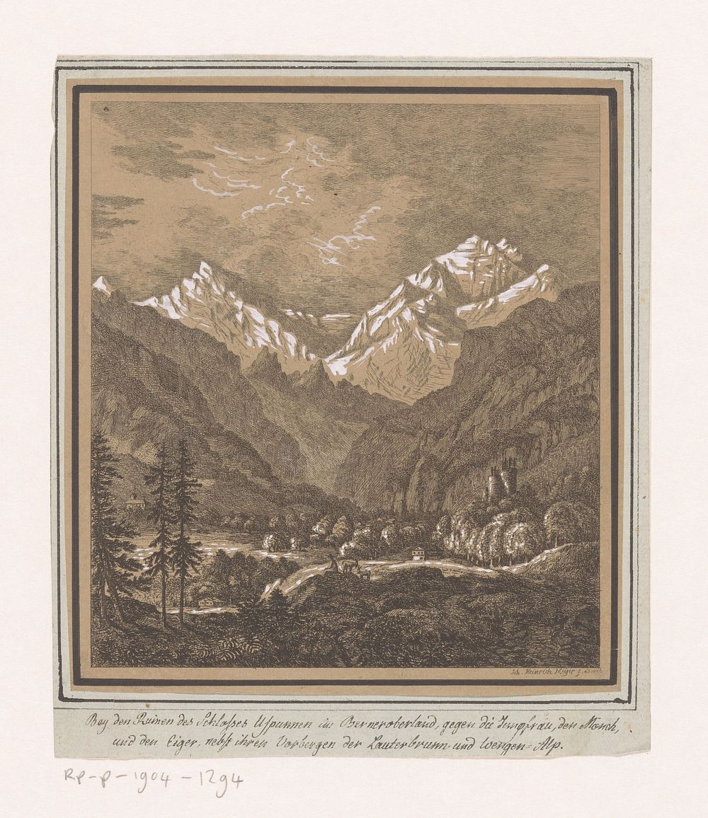Landschap met ruïnes en bergen (1765 - 1829) by Johann Heinrich Meyer