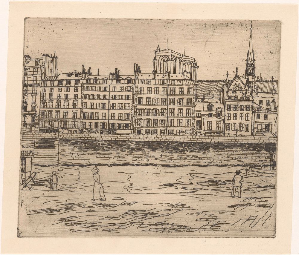 Île de la Cité in Parijs (1882 - 1904) by Gerrit Haverkamp