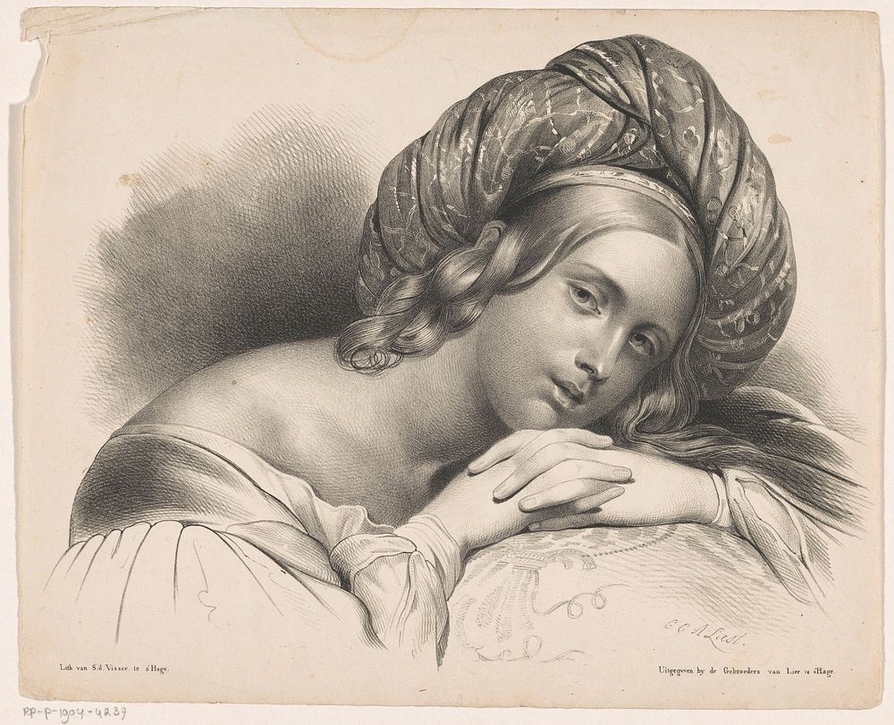 Meisje met tulband (1835 - in or before 1839) by Carel Christiaan Antony Last, Carel Christiaan Antony Last, Salomon de…