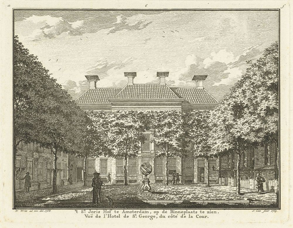 Binnenplaats van het Sint Jorishof in Amsterdam (1769) by Jacob Cats 1741 1799 and Willem Writs
