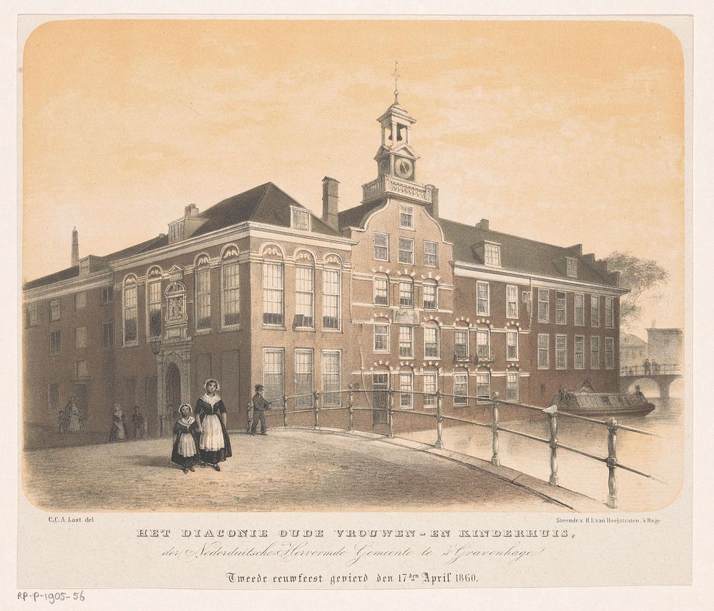 Diakonie oude vrouwen- en kinderhuis in Den Haag (1860) by Carel Christiaan Antony Last, Carel Christiaan Antony Last and…