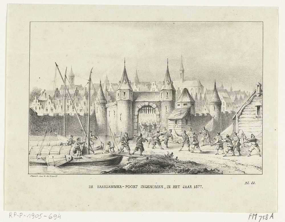 Aanslag op Amsterdam, 1577 (1823 - 1874) by Ruurt de Vries
