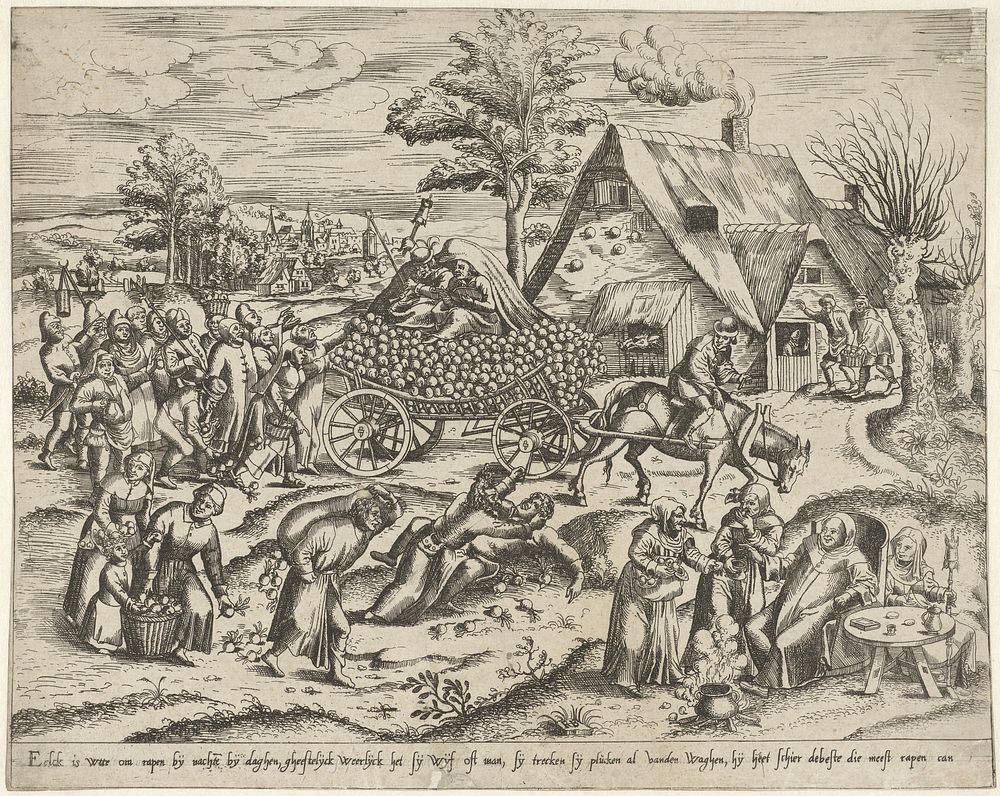 Allegorie op de hebzucht (1546 - 1588) by Remigius Hogenberg