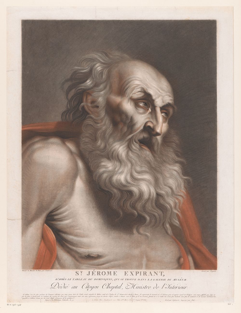 Heilige Hieronymus (1801) by Pierre Charles Coqueret, Vanderwal, Domenichino, Lefrançois, Pelé, Vanderwal and Jean Antoine…