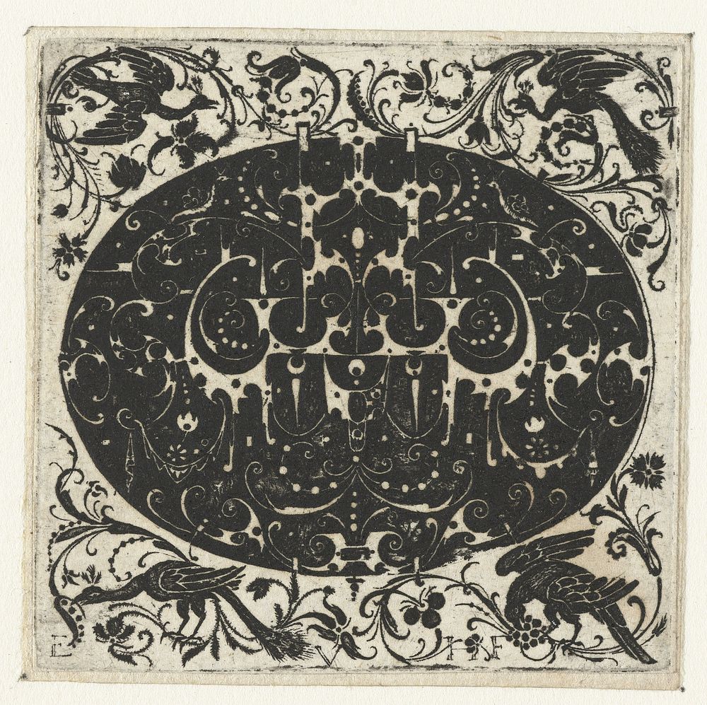 Horizontaal ovaal met Schweifwerk (1606) by Esaias van Hulsen, Esaias van Hulsen and Esaias van Hulsen
