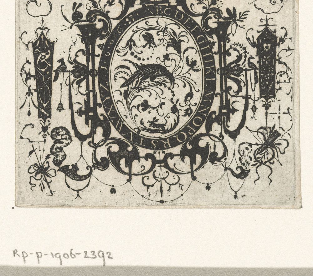 Oval Cartouche with the Alphabet (1606) by Esaias van Hulsen, Esaias van Hulsen and Esaias van Hulsen