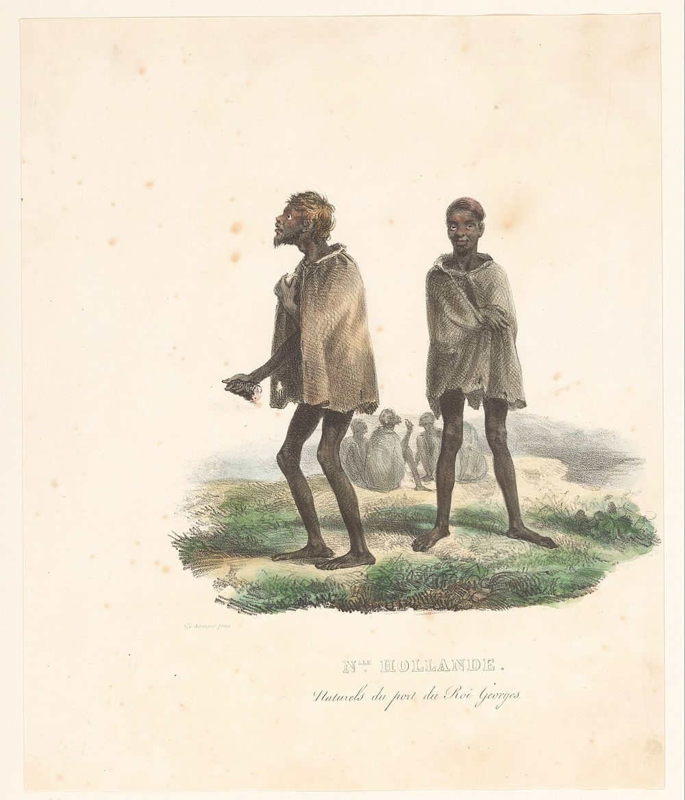 Kleding van de inwoners van King George Sound (West-Australië) (1830 - 1835) by Victor Adam, Antoine Maurin, Louis Auguste…