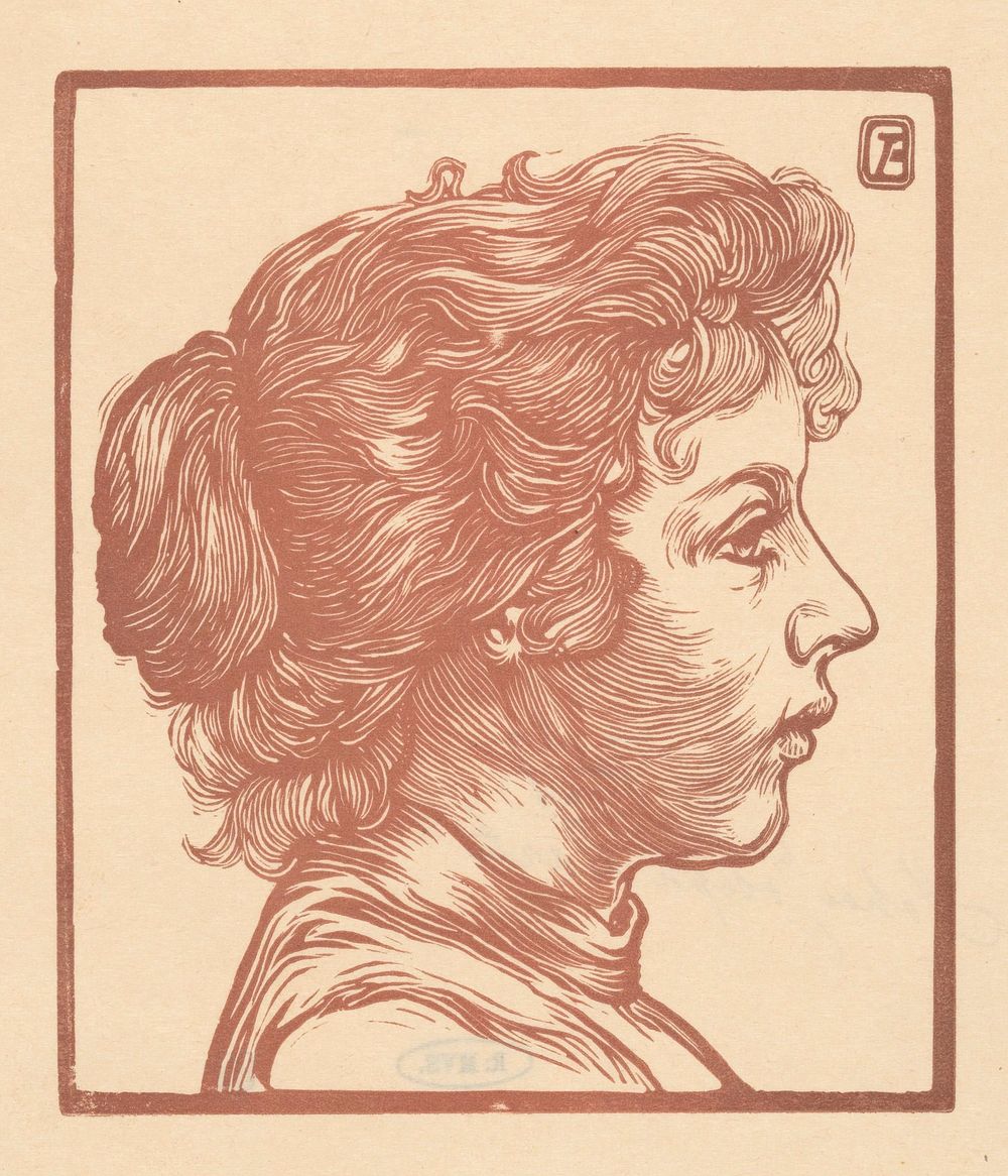 Portret van een onbekende vrouw (1881 - 1907) by Johannes Josephus Aarts