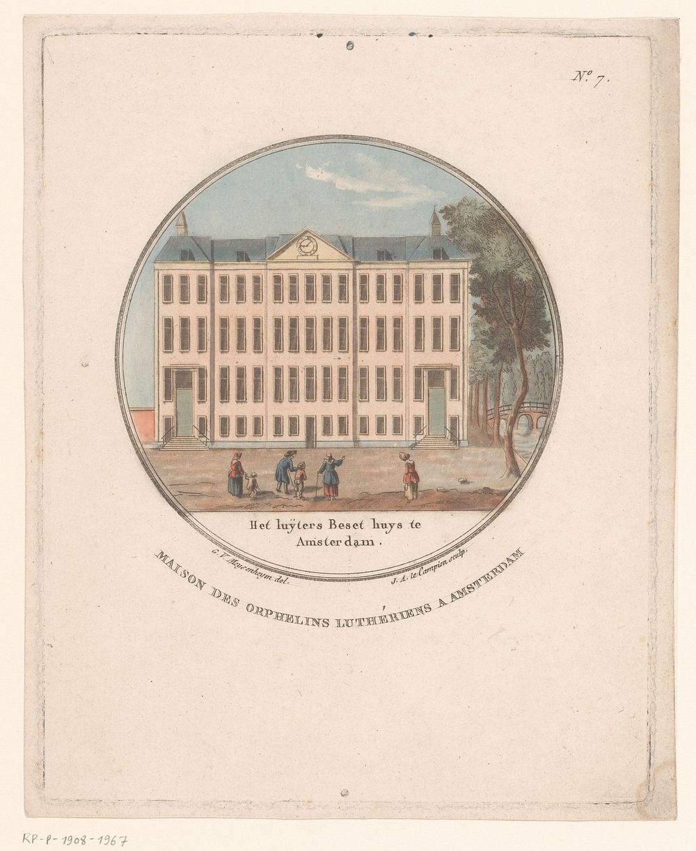 Lutheraans weeshuis te Amsterdam (1788) by Joseph Alexandre Le Campion and G V Meysenheym