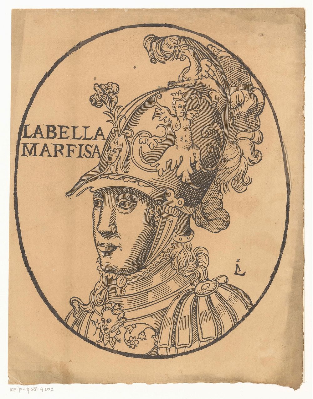 Portret van een soldaat (1500 - 1599) by anonymous and Soliani