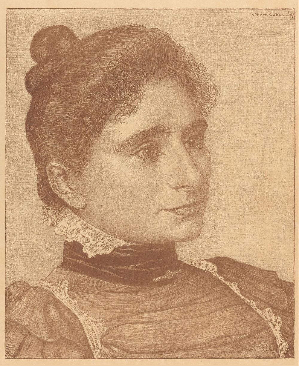 Portret van Meta Cohen Gosschalk (1897) by Johan Henri Gustaaf Cohen Gosschalk