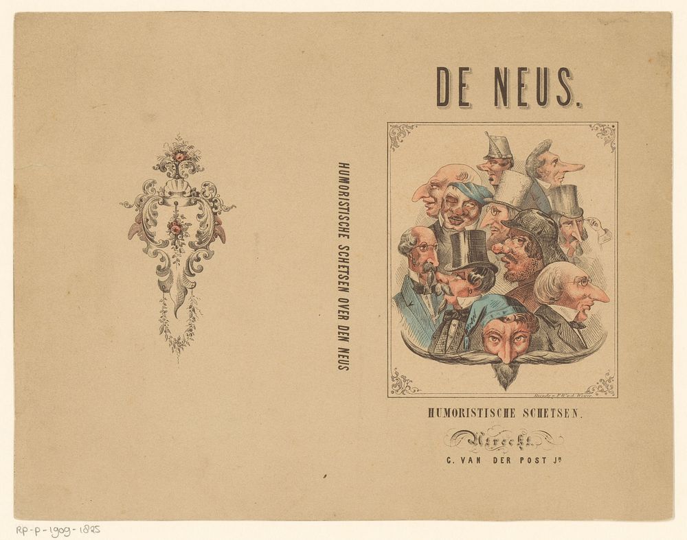 Elf mannenhoofden met verschillende neuzen (1842 - c. 1880) by Pieter Wilhelmus van de Weijer, Pieter Wilhelmus van de…