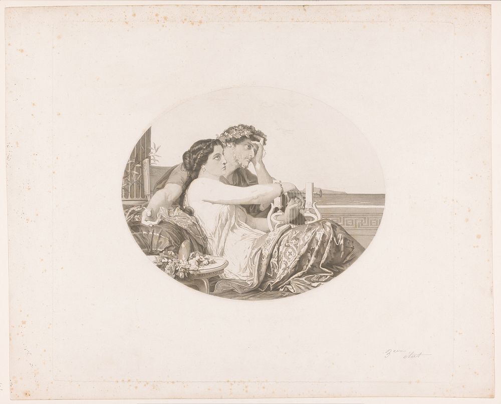 Aglaé en Bonfatius van Tarsus (1843 - 1905) by Gustave Joseph Biot and Alexandre Cabanel