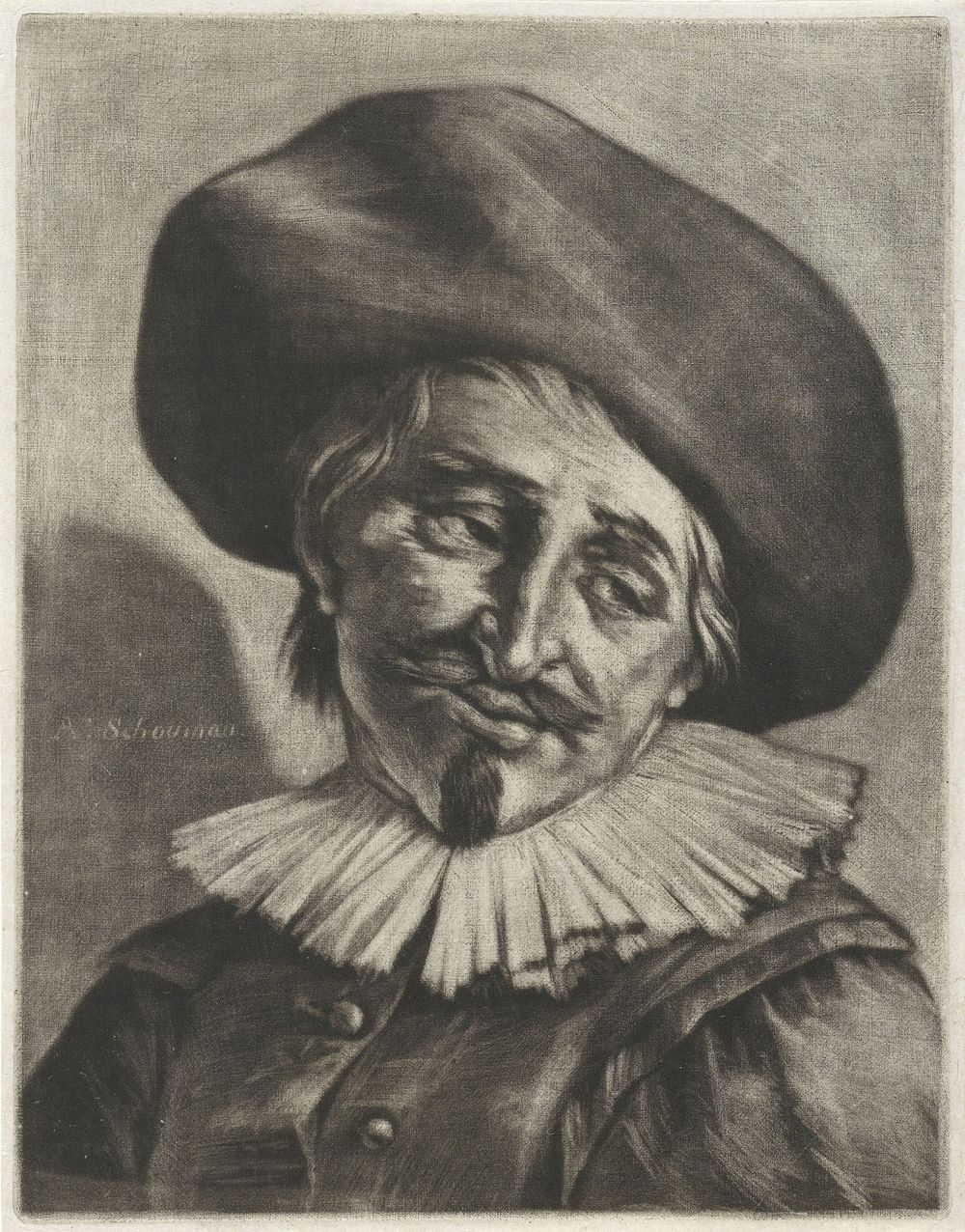 Droevige man (1720 - 1792) by Aert Schouman and Frans Hals