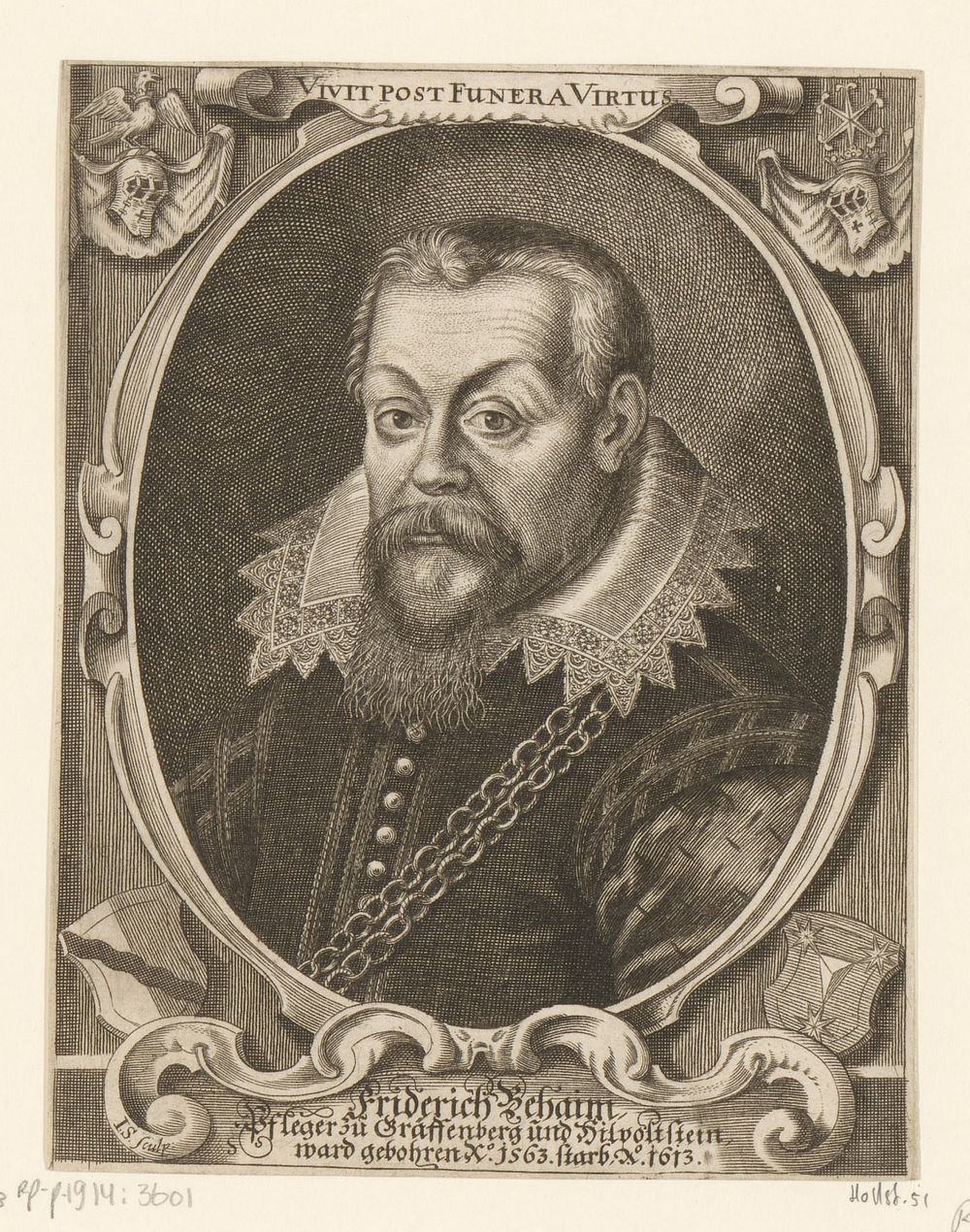 Portret van Friedrich Behaim VIII (1658) by Jakob von Sandrart
