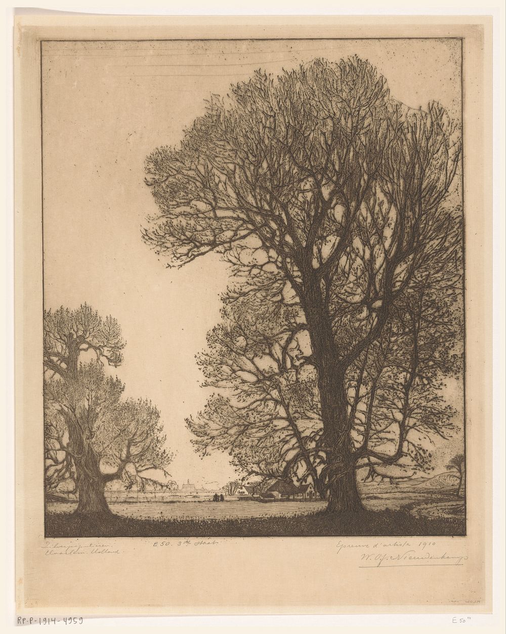 Twee zilverpopulieren bij Santpoort (1910) by Wijnand Otto Jan Nieuwenkamp