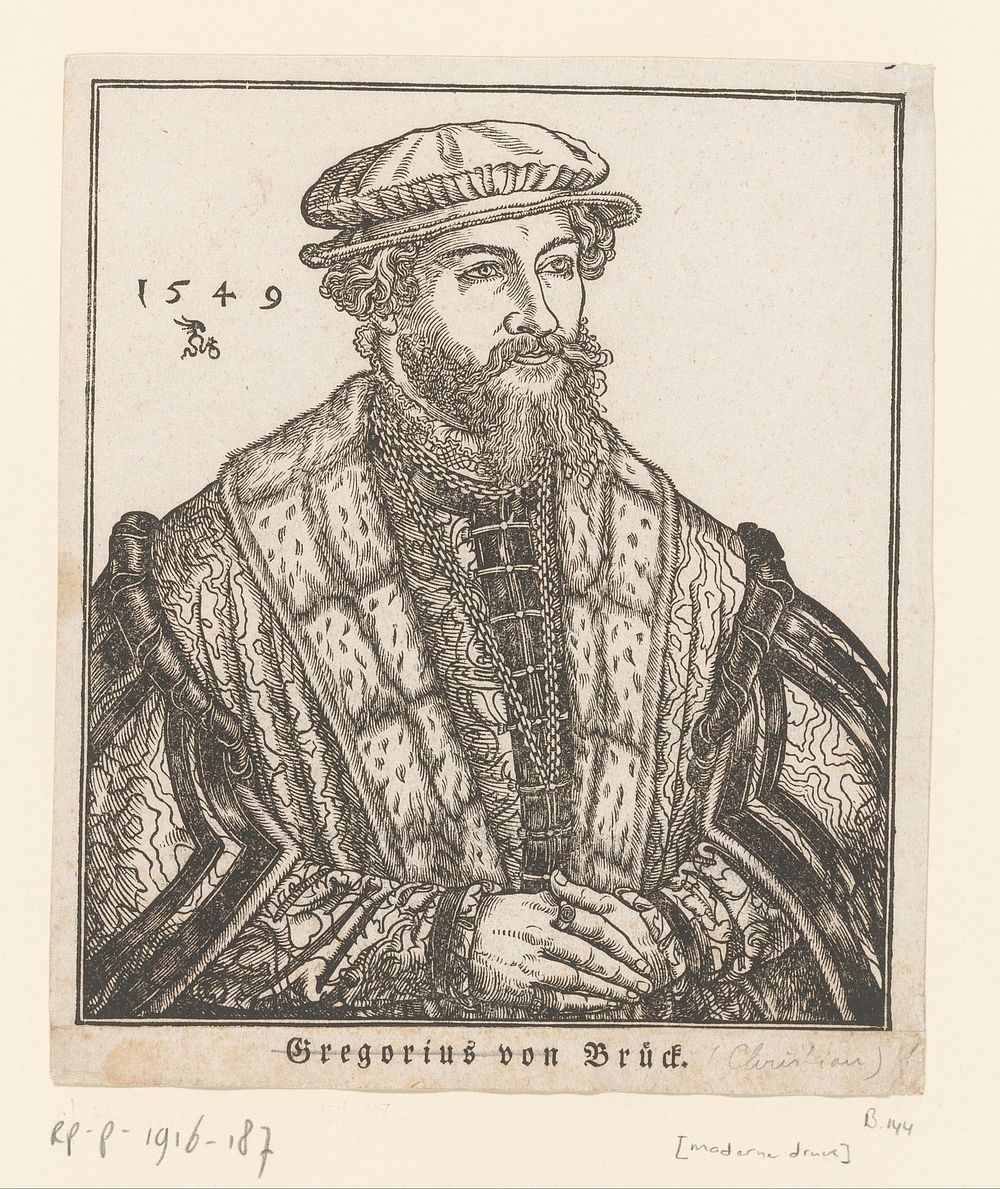 Portret van Christian Pontanus (1549) by anonymous and Lucas Cranach II