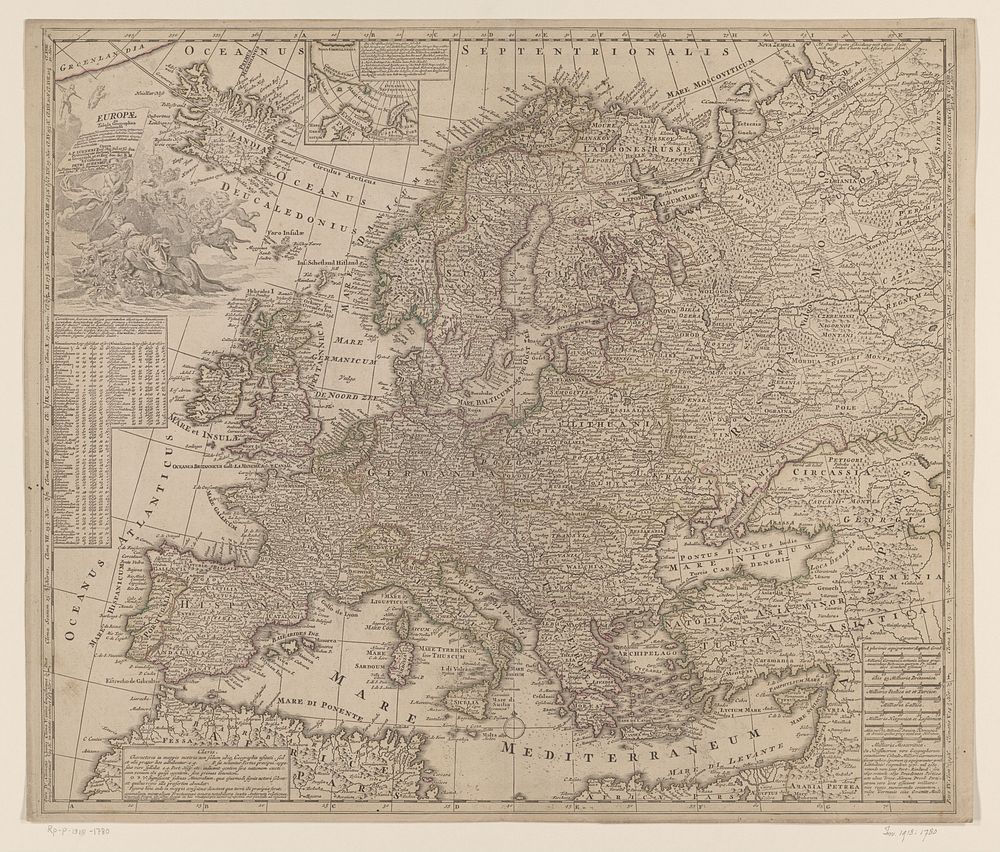 Kaart van Europa (1675 - 1711) by anonymous, Adam Friedrich Zürner and Pieter Schenk I