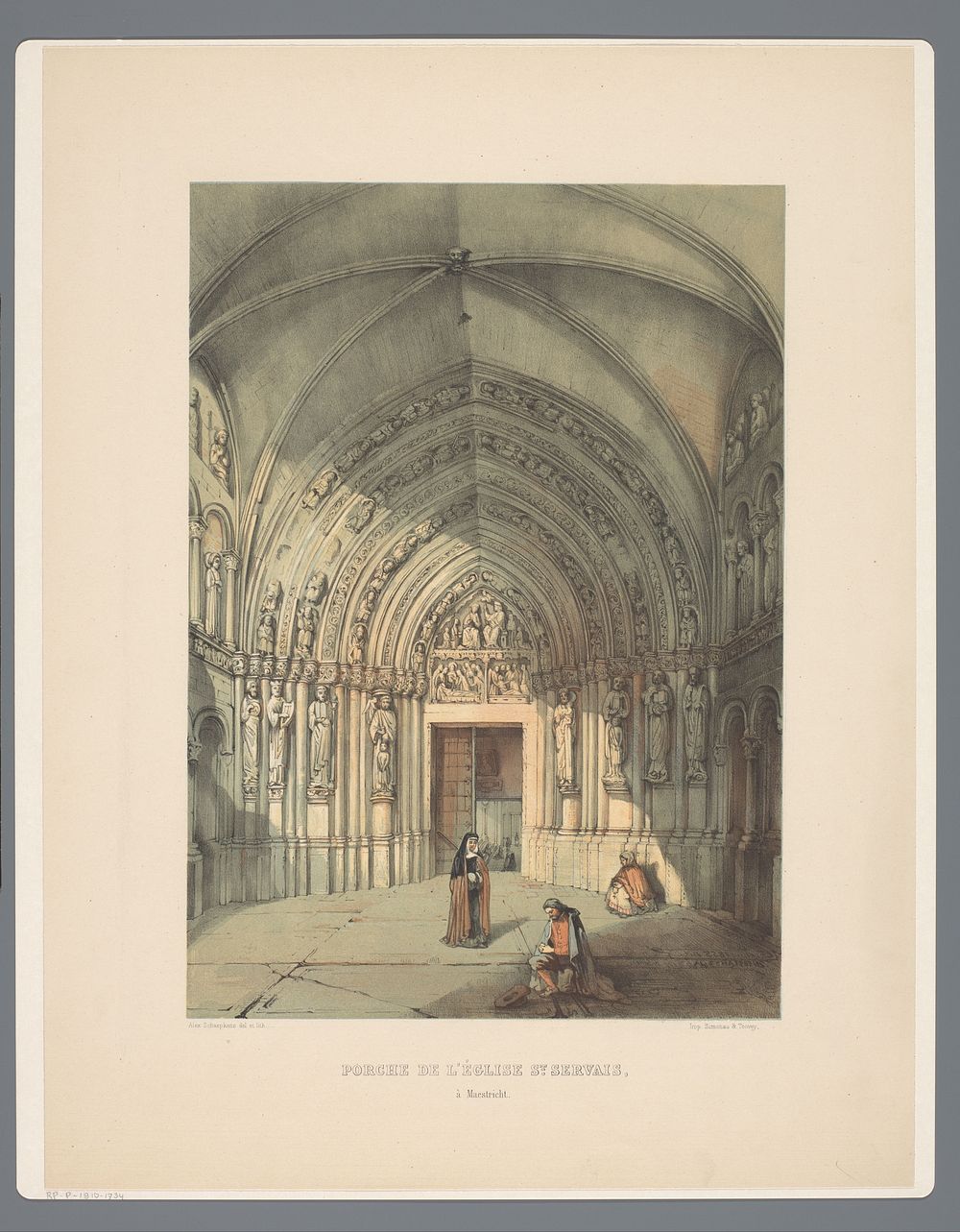 Bergportaal van Sint-Servaasbasiliek te Maastricht (1855) by Alexander Schaepkens, Alexander Schaepkens and Simonau and…
