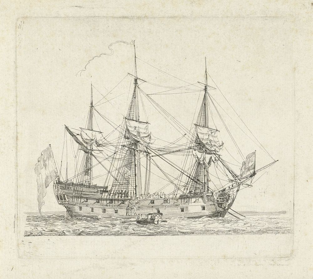 Schip van de VOC (1786) by Gerrit Groenewegen
