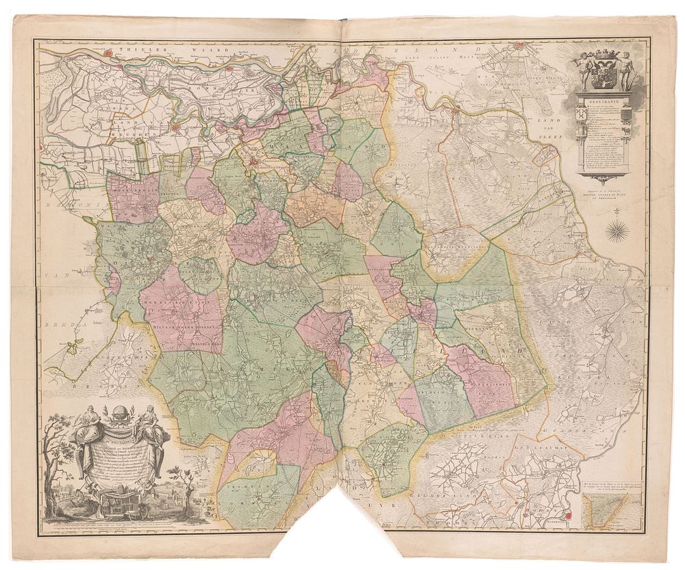 Kaart van Brabant (1794) by Cornelis van Baarsel, Hendrik Verhees and Covens and Mortier
